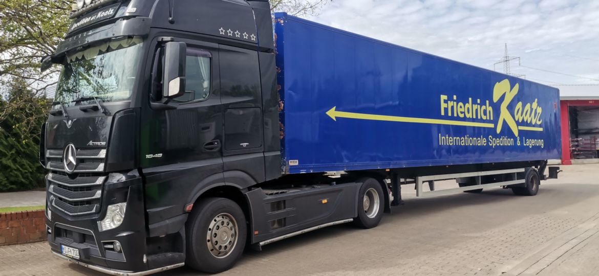 spedition Kaatz Lübbecke Mercedes Actros mit auflieger